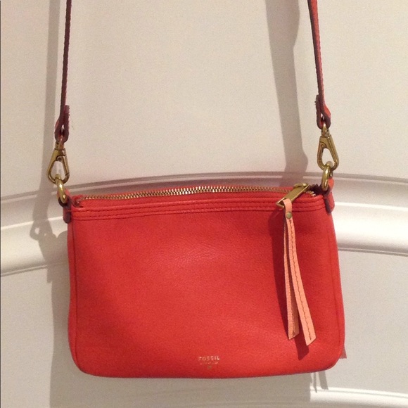 Fossil Sophia Leather Fringe Crossbody 